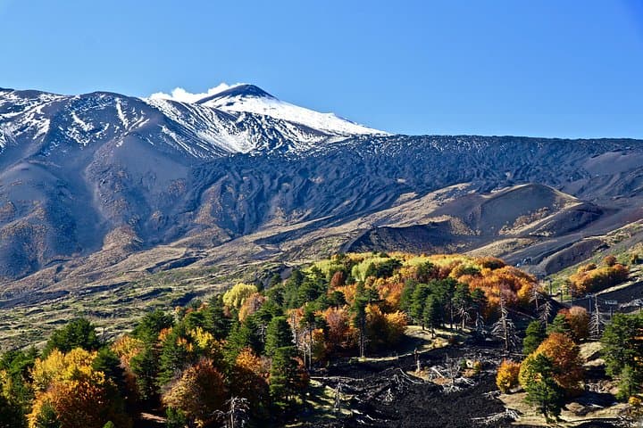 The north side of the volcano
