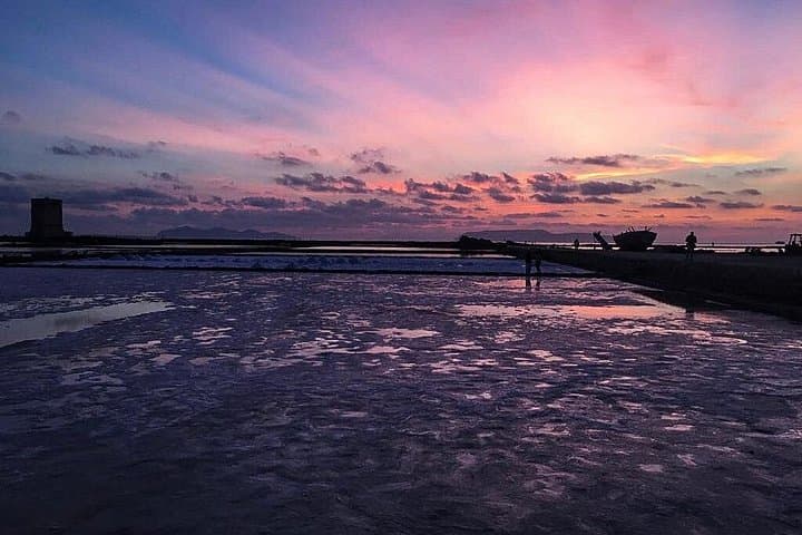 Sunset at the salt flats