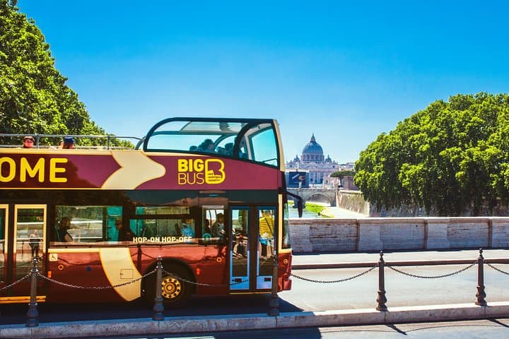 Big Bus with the Vatican in the Background