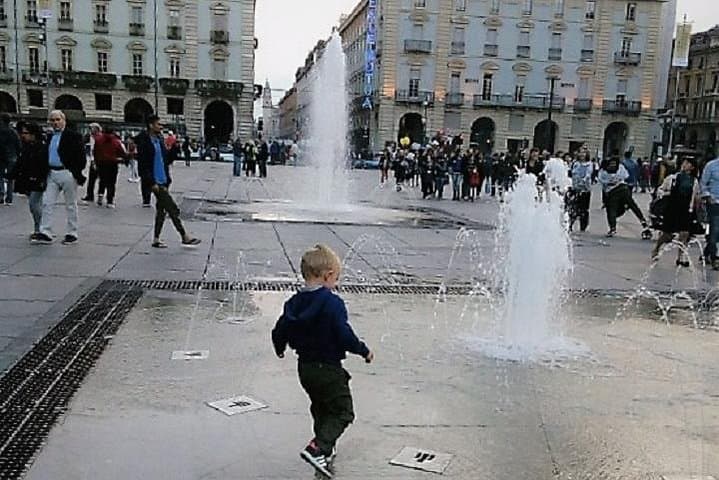 The fountains in Piazza Castello