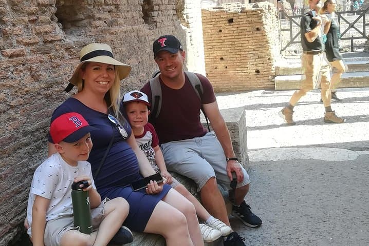 Taking a rest inside the Colosseum
