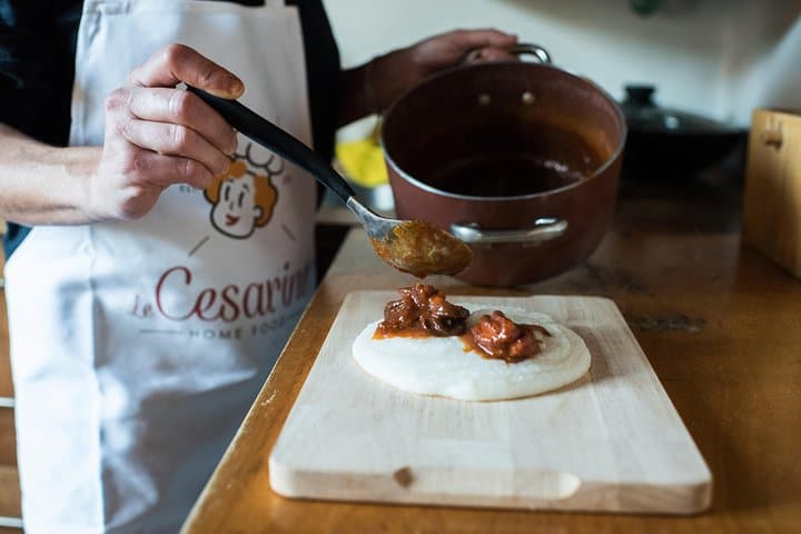The Cesarina showing how to complete the recipe