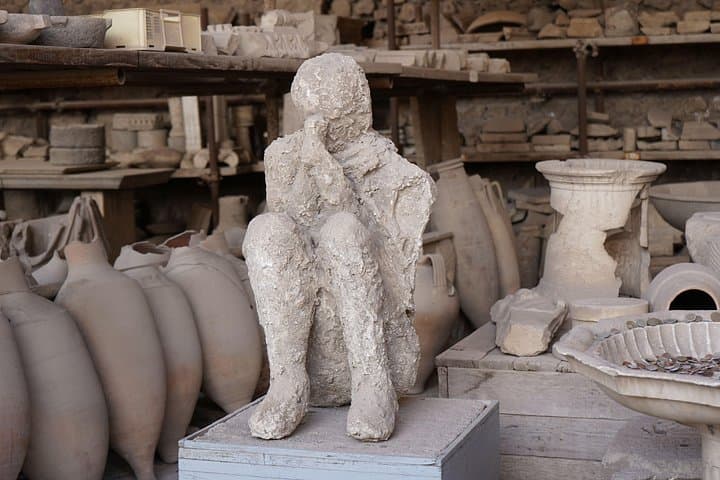 Plaster cast in Pompeii