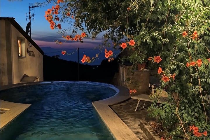 Swimming pool by night