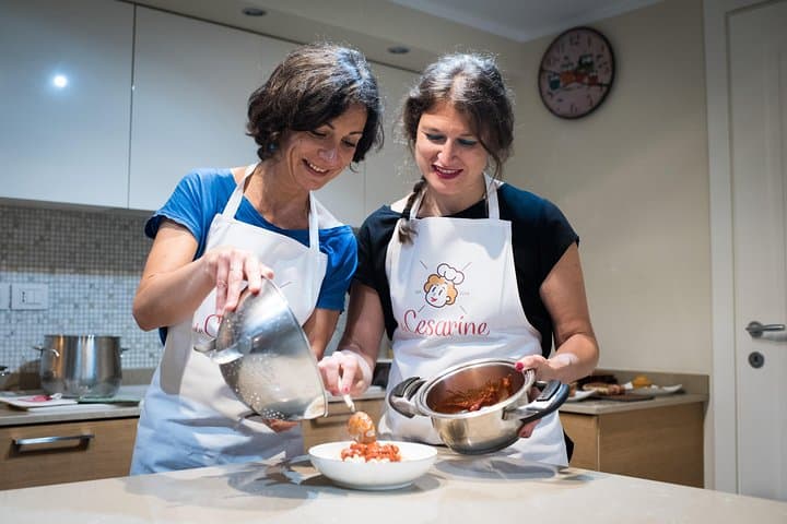 Enjoying the Cooking class
