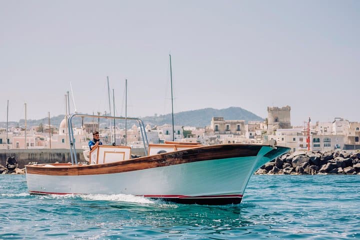 Boat tour of the island of Ischia with a typical Ischia 10-metre launch full day