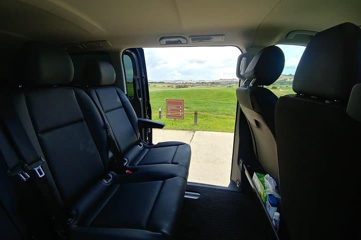 black leather interior limousine