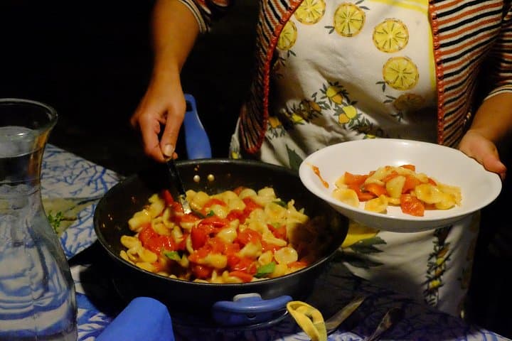 Fresh pasta and dinner in my biogarden