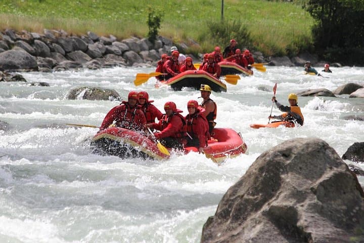 Rafting for families on the river Noce in Val di Sole Trentino with Ursus Adventures of Ossana