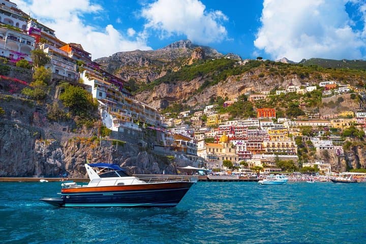 Positano and Amalfi small group boat tour from Rome with high speed train