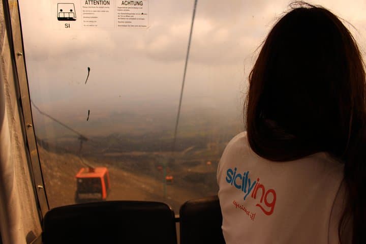 Inside the cable car