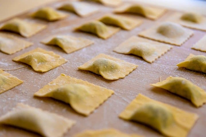 Ravioli with Ricotta cheese and spinach