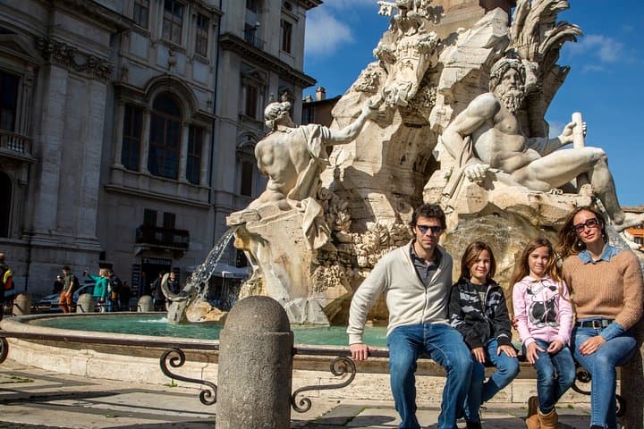 Kids-Friendly Evening Tour of Rome Must-see Sites with Gelato & Pizza