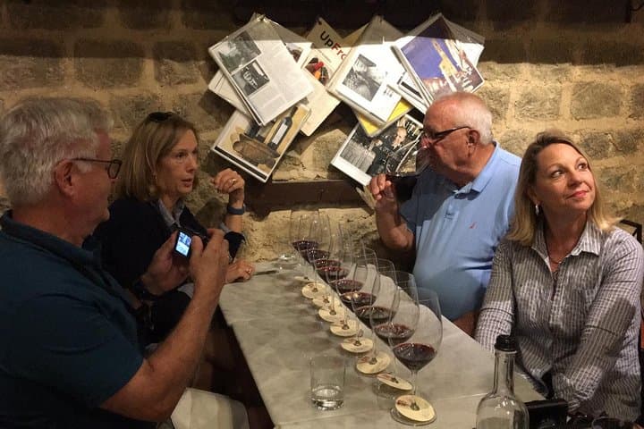 Wine tasting during the golf cart tour.