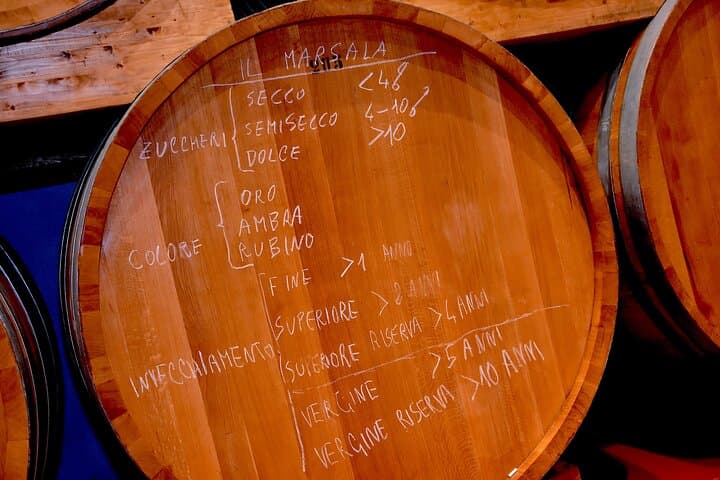 Tasting in the historic cellar of Marsala