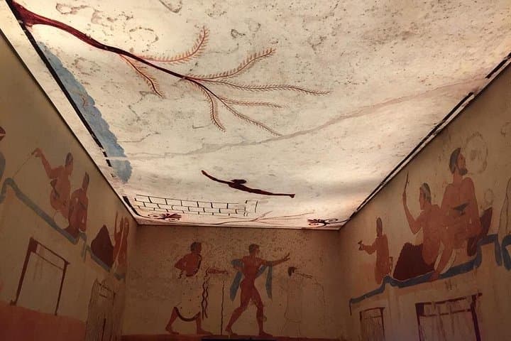 The decorated objects preserved inside the Archaeological Museum