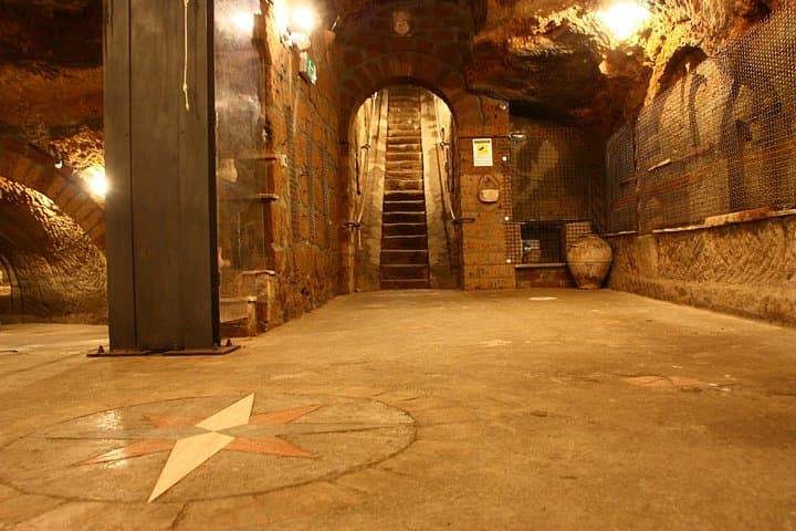Aperitif in the famous underground caves of Orvieto