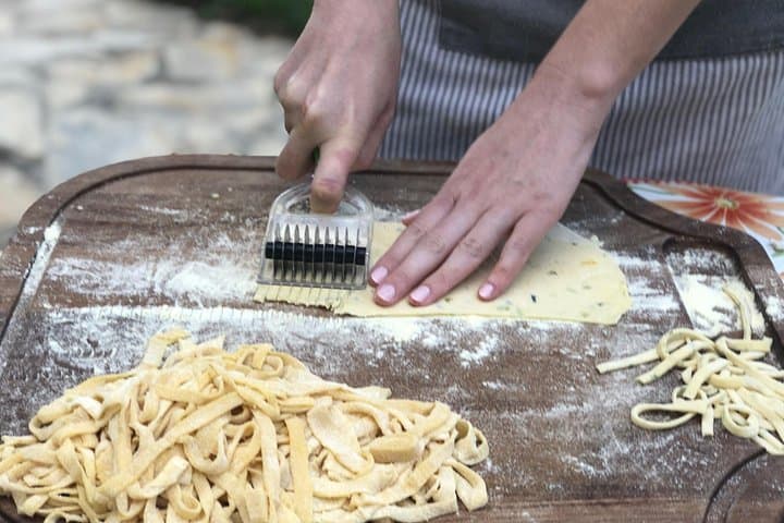 home made organic pasta making