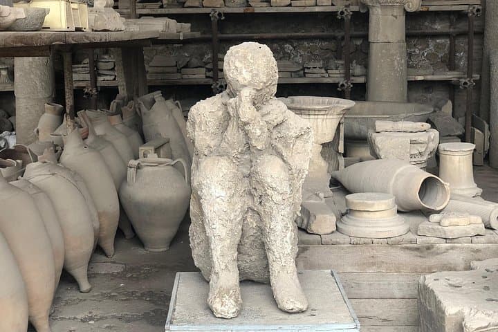 Pompeii - Plaster Cast of a citizen of Pompeii who died suffocated during the eruption of 79 AD