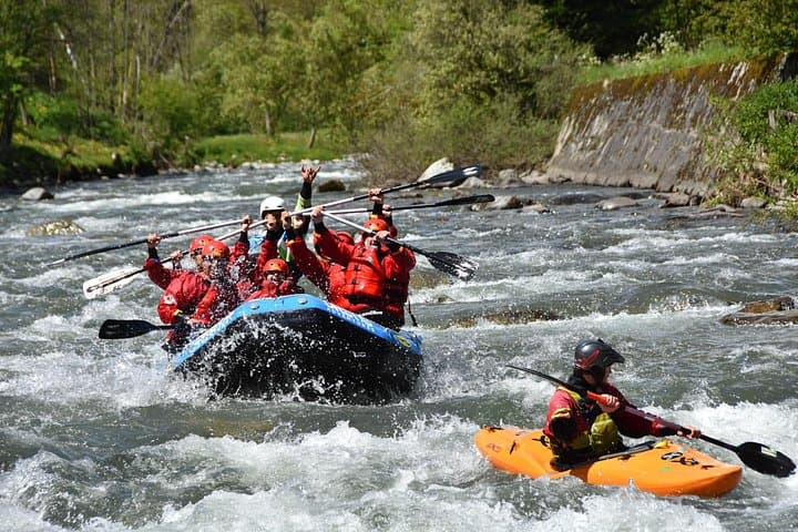 Rafting for families on the river Noce in Val di Sole Trentino with Ursus Adventures of Ossana
