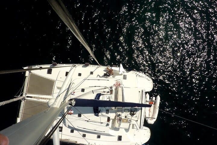 Day trip on a sailing catamaran in Sardinia
