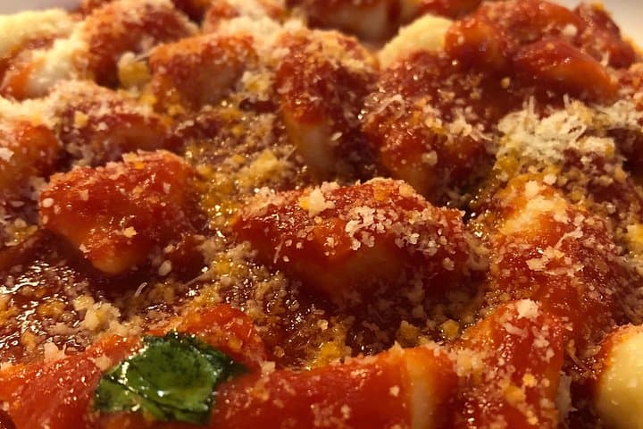 Handmade fresh gnocchi with homedade sugo ... love it!