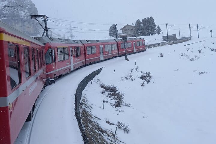 Lake Como, Swiss Alps and Bernina Train From Milan