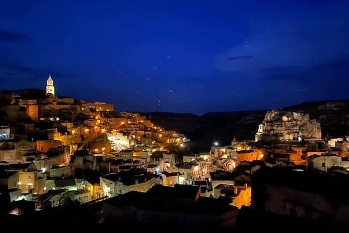 Matera by Night. Entrance fees included Cave House and Rock Church.