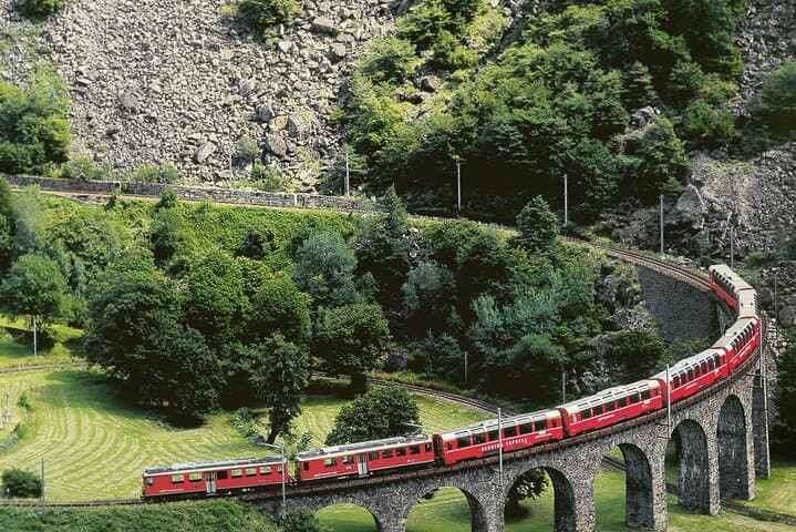 Bernina Red Train And St Moritz Tour from Milan
