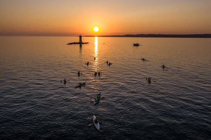 The sunset at the lighthouse