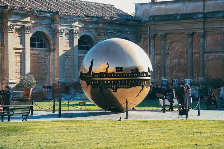 Golden globe sculpture Sphere in Sphere in Vatican