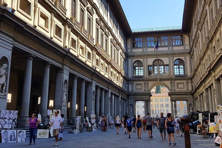 The Uffizi gallery in Florence city
