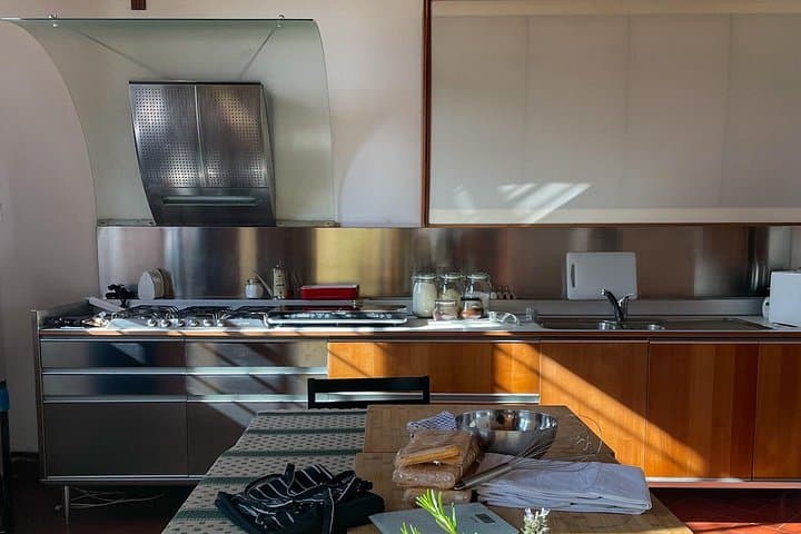 the kitchen