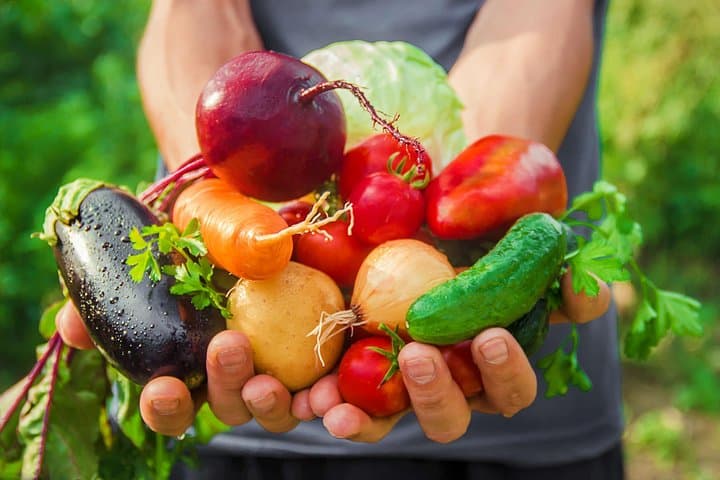 Fresh veggies and herbs