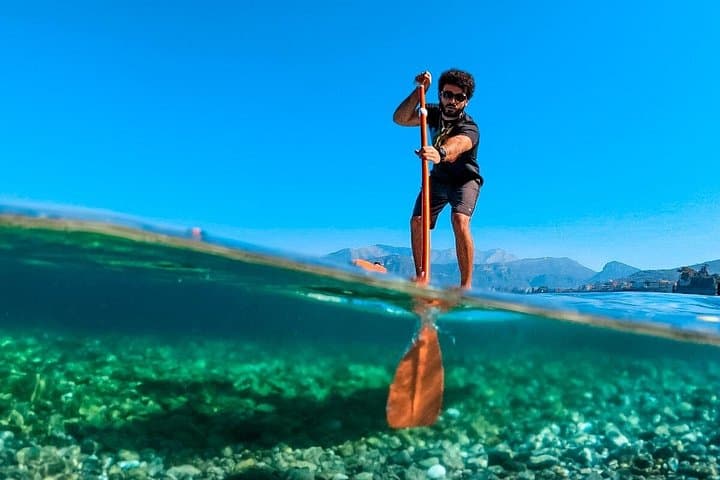 Paddle boarding in Sorrento dome
