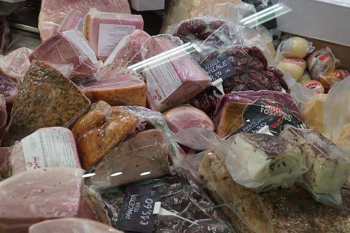Meat at the market ready to be bought