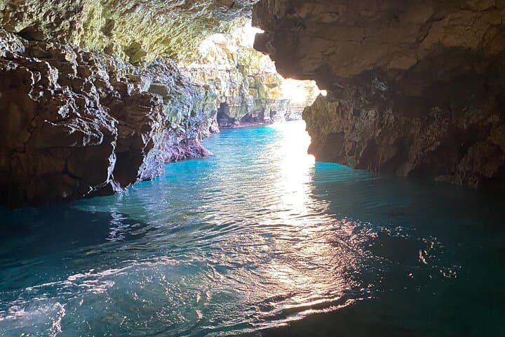 Boat excursion to Polignano a Mare between caves and coves