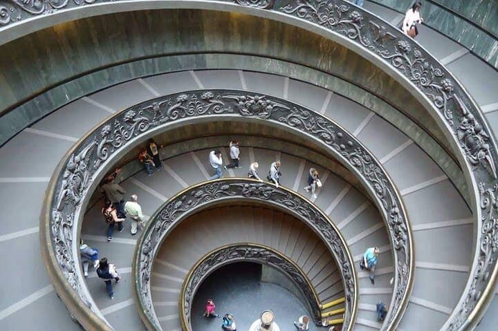 “The famous Vatican Museums spiral staircase – a must-see architectural masterpiece.”