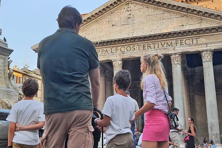 Fountains & Squares of Rome Tour for Kids with Pantheon Trevi Navona & Gelato