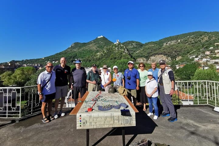 Maps and view of Montecassino from Hotel La Pace Experience