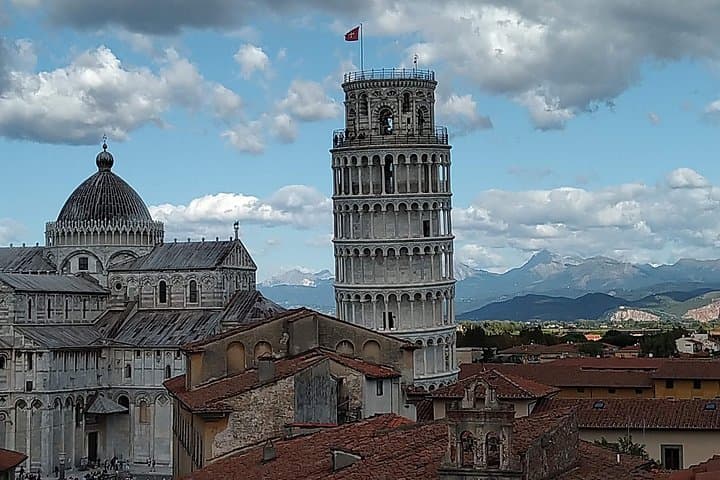 The Tower with the Apuan Alps in the background