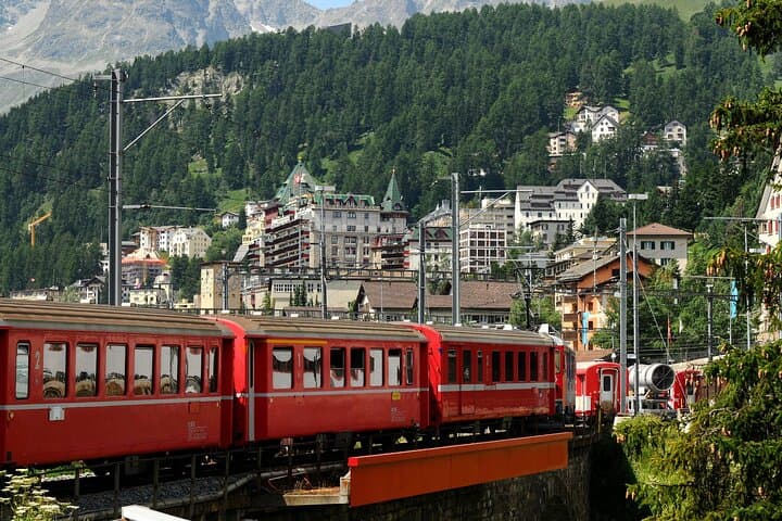 Bernina Express & St. Moritz Private Tour from Milan by Car