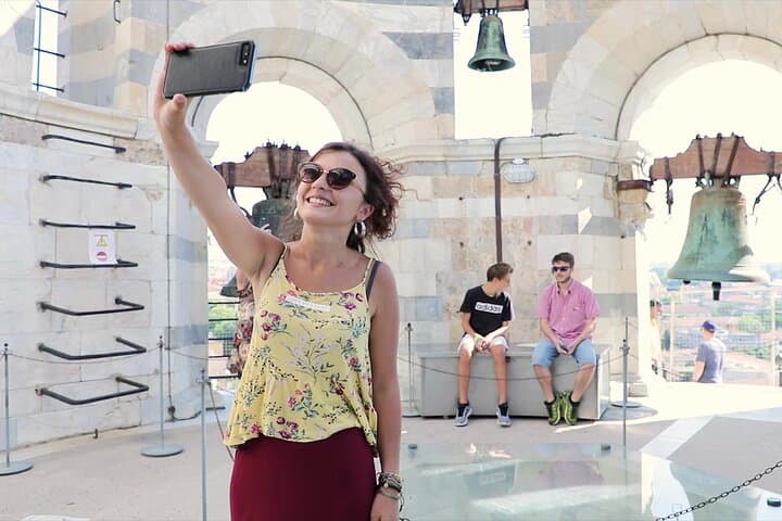 On the top of the Leaning Tower