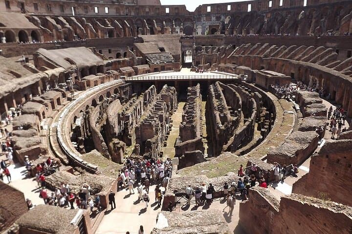 Colosseum, Forum, Palatine Hill with audio guide and Arena or Bus option