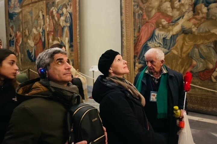 guide explaining the galleries
