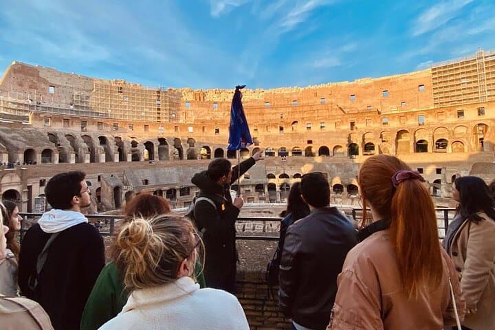 A guided tour at the colosseum