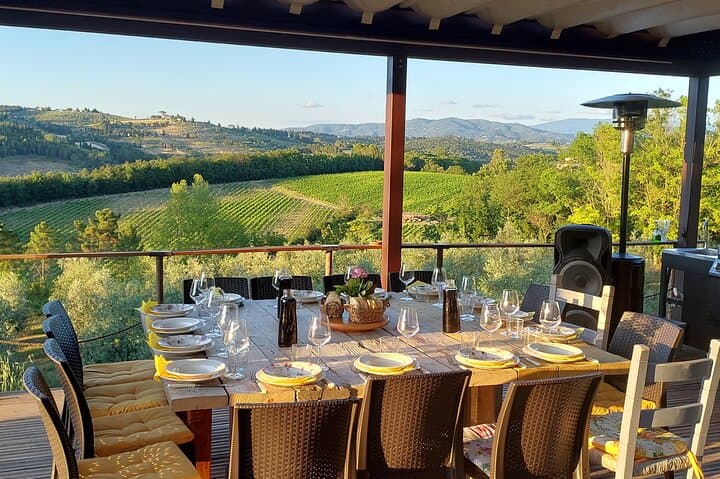 Private Aperi-Dinner on the Terrace in Chianti