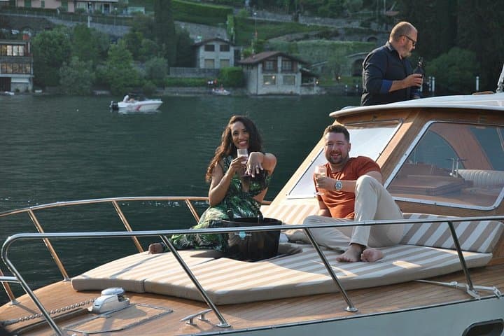 Private Tour Open Bar Classic Wooden Boat Lake Como 2H 4H