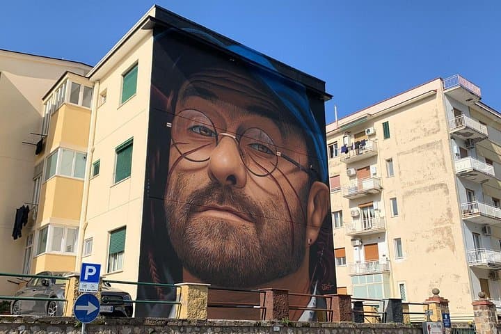 Street artist Jorit's portrait of Lucio Dalla