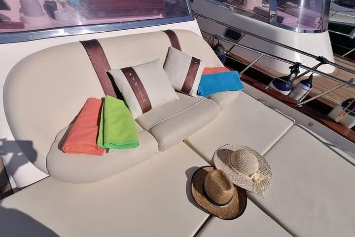 Three Hour Private Guided Tour of Capri with a luxury Gozzo cabin cruiser